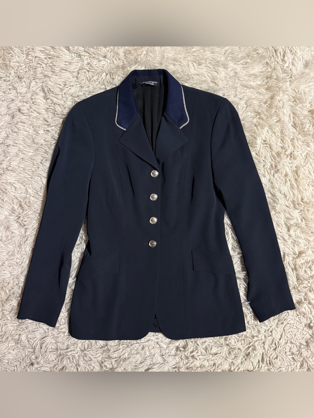 Women’s Size 10R Slim Navy Grand Prix Horseback Riding Show Coat. Good Condition